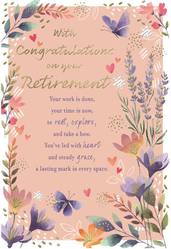Picture of WITH CONGRATULATIONS ON YOUR RETIREMENT CARD